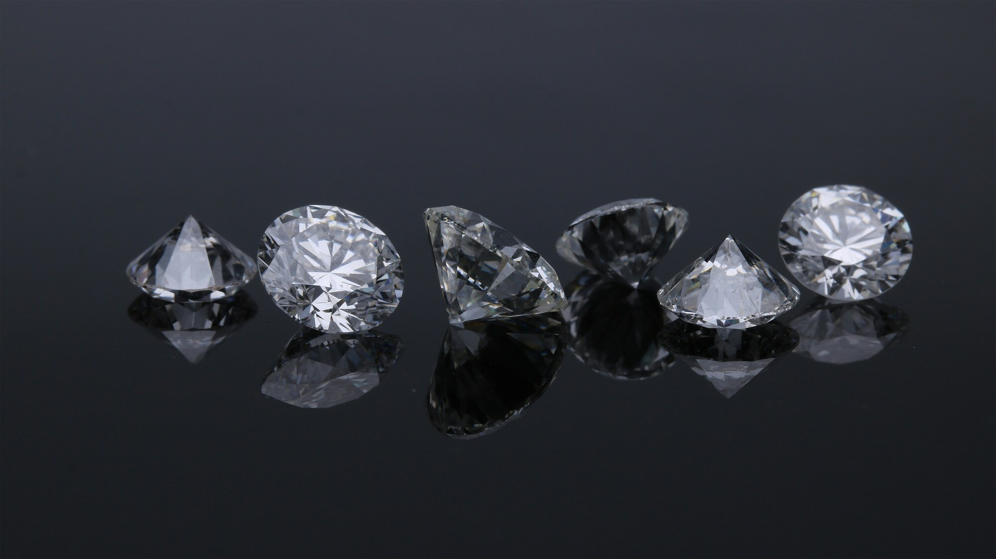 Lab grown diamond under magnification